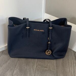Michael Kors Dark Blue Tote Bag